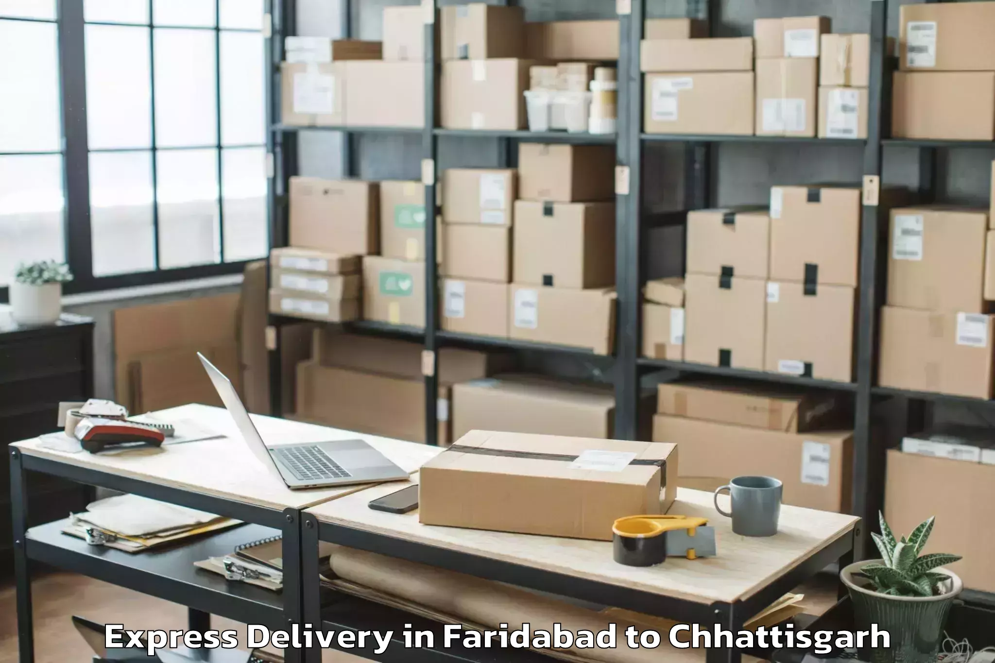 Quality Faridabad to Nit Raipur Express Delivery